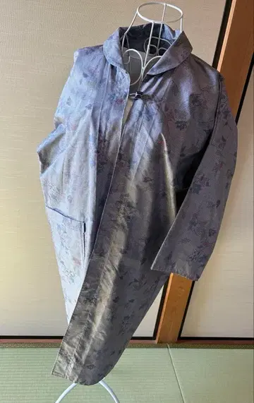 기모노 리메이크 오시마 명주 코트