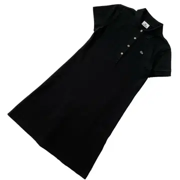 LACOSTE 라코스테 피케 셔츠 원피스 블랙 42 파브리카 일본제