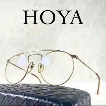 80년대 HOYA 빈티지 안경 투 브릿지 골드