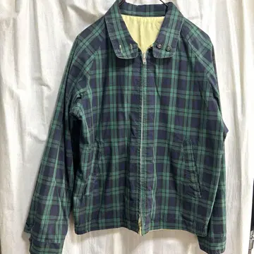 파랑 녹색 체크 자켓 vintage
