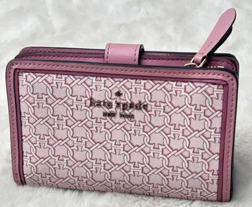 KATE SPADE 케이트 스페이드 L형 지퍼 이단 접이식 지갑 핑크