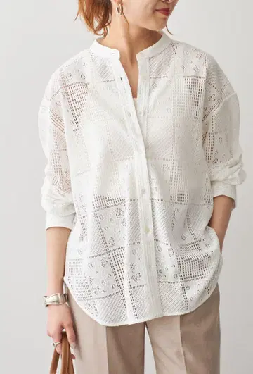 스픽앤스팬 Spick & Span PE 레이스 셔츠