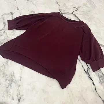 세플레 이어 5부 소매 티셔츠 가을 컬러 웜 컬러 심플 무지 둥근넥