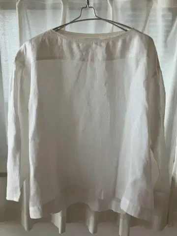 Le Glazik 린넨 풀오버 화이트 셔츠