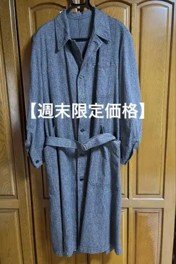 [새상품급] 40s 50s 프랑스군 블랙 샴브레이 코트 아틀리에 코트