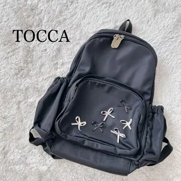 컨디션 최상 TOCCA 반비니 백팩 블랙 리본