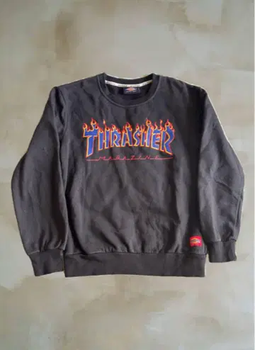 Dickies Thrasher 로고 블랙 맨투맨 M