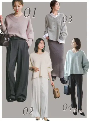 2024 택 포함 새상품 노블 야크 yak 와이드 V넥 니트 퍼