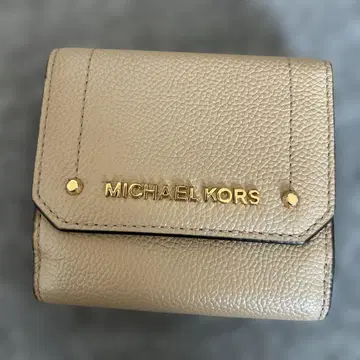 새상품급 MICHAEL KORS 마이클코어스 W 후크 접이식 지갑 베이지