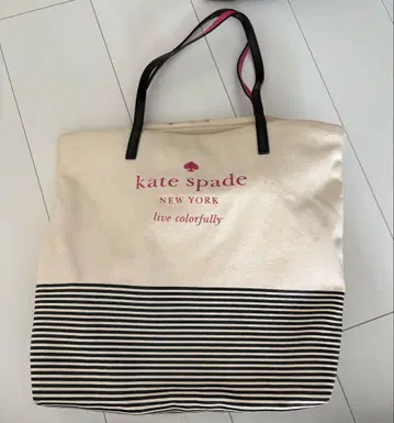 kate spade 토트백 아이보리/스트라이프