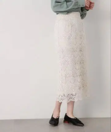 N. 케미컬 레이스 롱 스커트