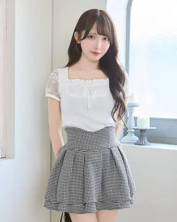 미셸 마카롱 슬림 레그 스커트
