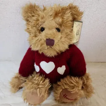 하트 무늬 스웨터 봉제 인형 약 30cm