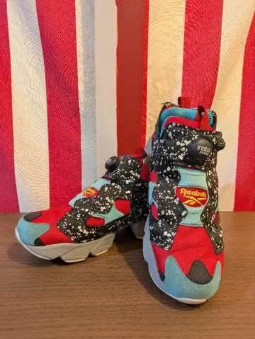 리복 펌프 퓨리 블랙 레드 파랑