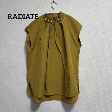 RADIATE 개더 슬리브리스 블라우스 38 겨자 야마다야