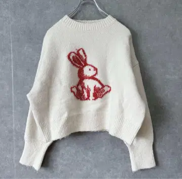 ZARA 토끼 자수 오버 사이즈 스웨터 M