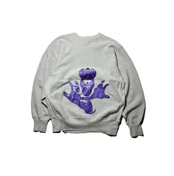 90s 챔피온 트리코 태그 자수 리버스 위브 발포 프린트 XL