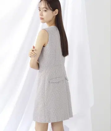 모노그램 자카드 미니 원피스