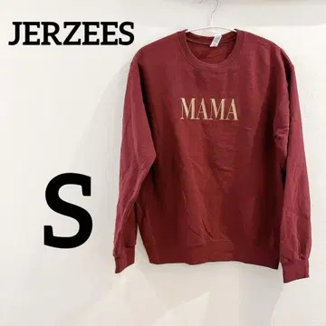 JERZEES [ S ] MAMA 자수 맨투맨 버건디 와인 레드