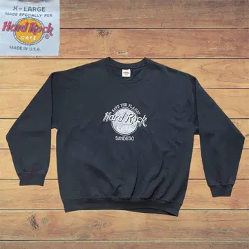 하드 록 카페 90s USA제 자수 로고 맨투맨