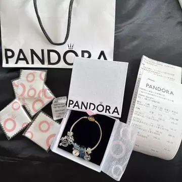 [ 정품 ] PANDORA 실버 팔찌 참 9개 포함