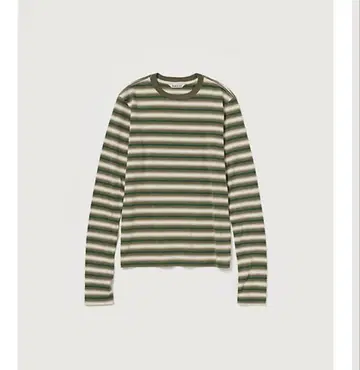 AURALEE GRADIENT STRIPE JERSEY L/S TEE