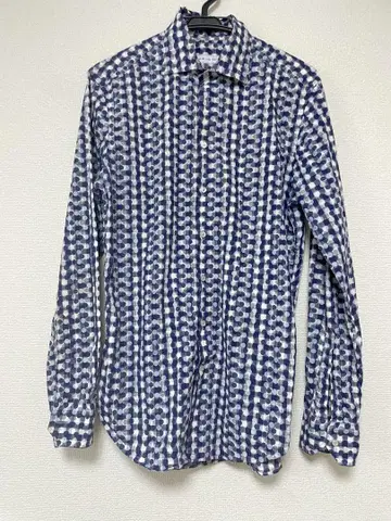 [ ETRO ] 긴팔 도트 체크 무늬 셔츠 사이즈 40