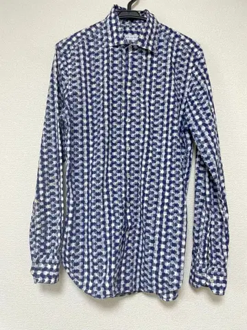 [ ETRO ] 긴팔 도트 체크 무늬 셔츠 사이즈 40