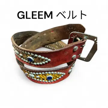 GLEEM 장식 벨트 사이즈 30 파랑 보석 뱀 패턴 메탈