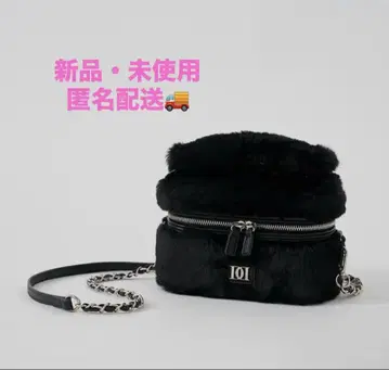 darich 다리치 인조 모피 숄더 미니백 블랙