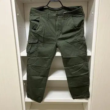 [ 미사용품 ] ALPHA INDUSTRIES 카고 팬츠 올리브 그린