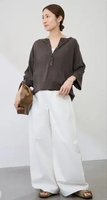 FRAMEWORK 신상 서프 헨리 Tee 브라운