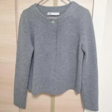 ZARA 그레이 긴팔 볼레로 가디건 S
