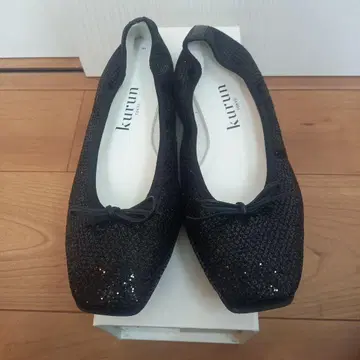 karun 블랙 플랫슈즈