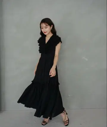 카지마리 로브 블랑 블랙 드레스