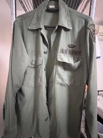 U.S. ARMY 밀리터리 셔츠 올리브 그린