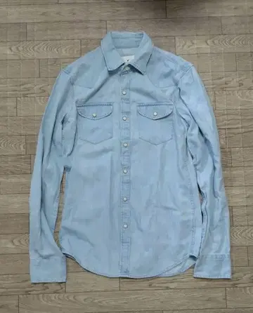 AMERICAN EAGLE 데님 셔츠 긴팔 라이트 블루