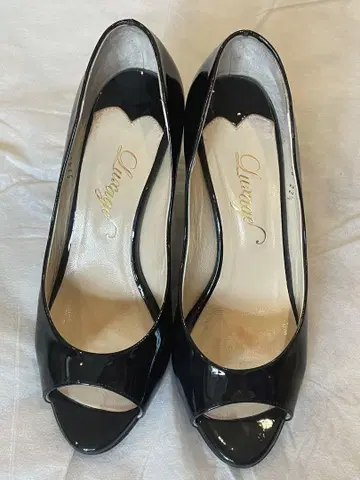 오픈토 펌프스 블랙 22.5cm