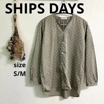 SHIPS DAYS 쉽스 데이즈 도트 스키퍼 셔츠 일본제