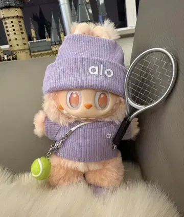 alo 옷 갈아입기 봉제 인형 보라색 테니스 세트