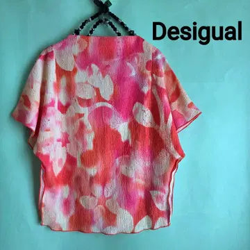 Desigual 플라워 패턴 반팔 블라우스