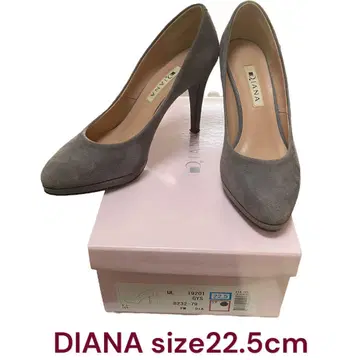DIANA 그레이 하이힐 펌프스 스웨이드 22.5cm