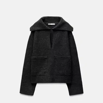 ZARA 자라 플레인 니트 패치 포켓 스웨터 L size