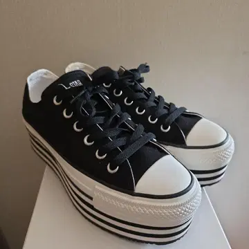 ALL STAR 블랙 플랫폼 스니커즈