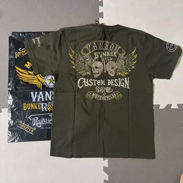 새상품 vanson 반손 자수T셔츠