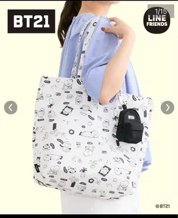 BT21 에코백 A4 사이즈 수납 가능