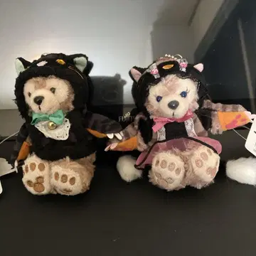 고양이 후드 부착 곰 봉제 인형 스트랩