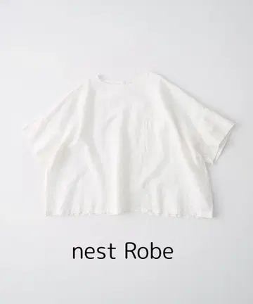 네스트로브 nest Robe 코튼 라미 브로드 T 블라우스 오프화이트