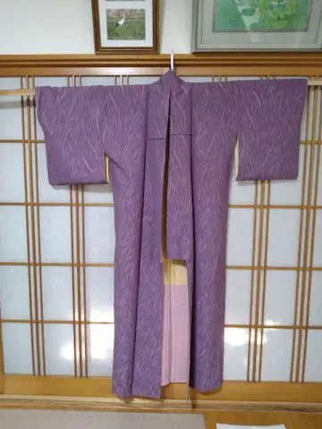 보라색 코몬 기모노 수납 봉투 포함