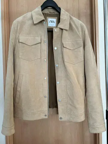 ZARA 리얼 스웨이드 블루종 베이지